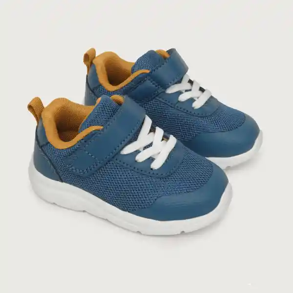 Zapatillas Liv Velcro Elastico Niño Azul Talla 18 Opaline