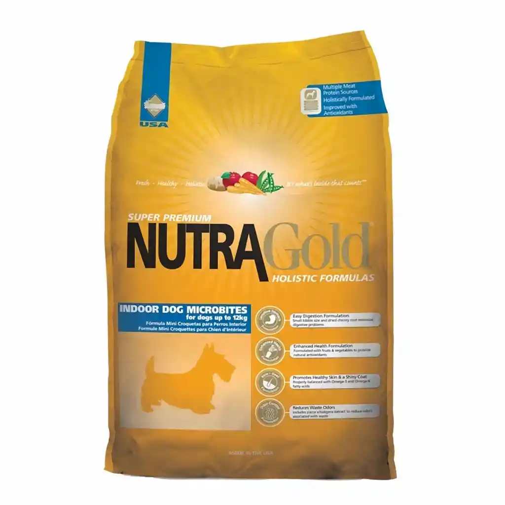 Nutra Gold Alimento para Perro Adult Indoor Microbites