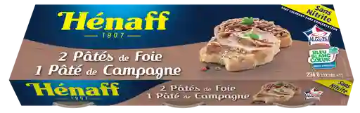 Hénaff Pate 2 Foie Y 1 Foie De Campo Pack