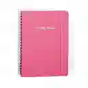 Miniso Cuaderno Con Espiral y Plan Mensual 80 Hojas Fucsia