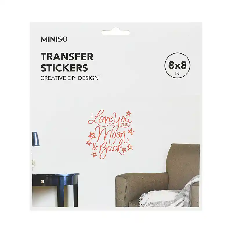 Sticker Tipo Transfer 8.8 Miniso