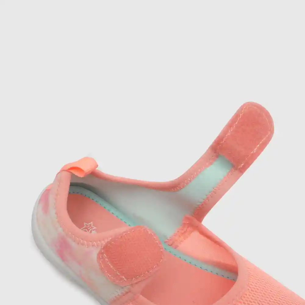 Sandalias Aqua Abierta Niña Rosado Con Blanco Talla 38
