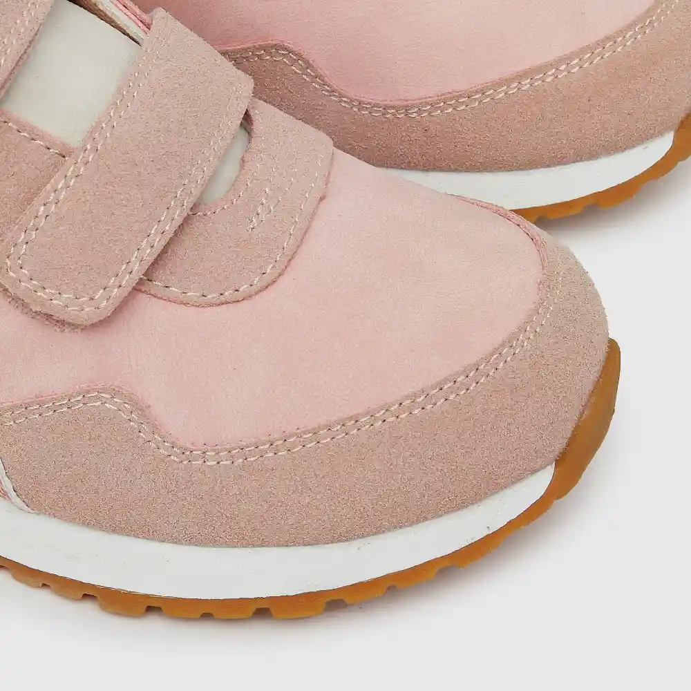 Zapatillas Dos Velcros Jogging Niña Rosado Talla 28