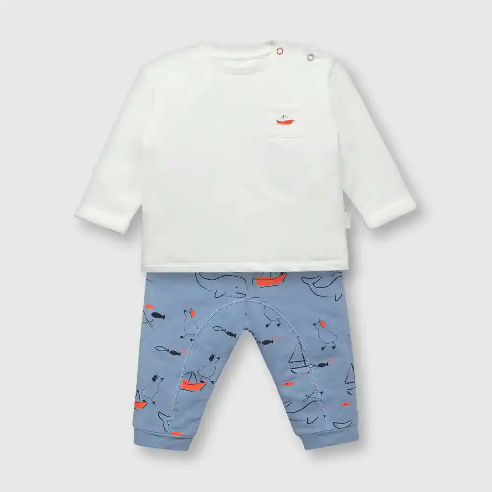 Clemente Niño Velero Blanco De Bebé Talla 6/9m