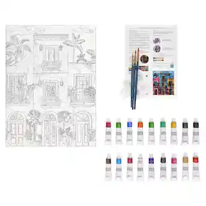 Set de Bastidor Pinturas Acrílicas Con Diseño