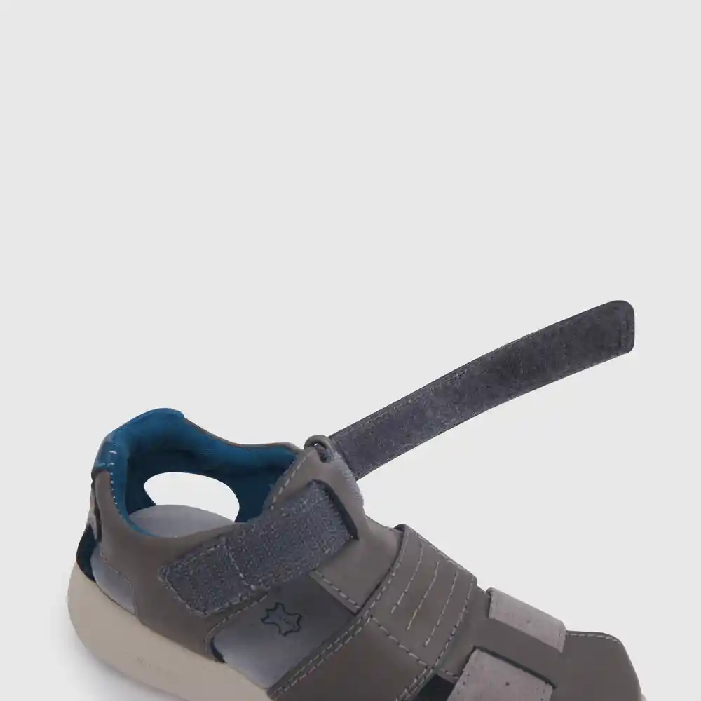Sandalias Franciscana Cuero De Niño Gris Talla 29
