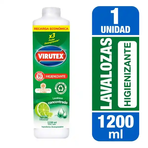 Virutex Lavaloza Higienizante Recarga