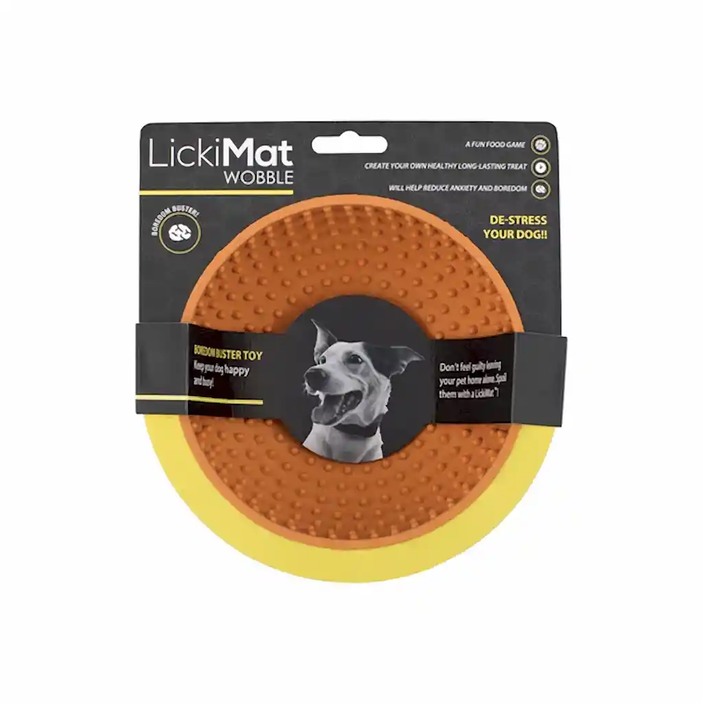 Lickimat Plato Interactivo Wobble Naranjo