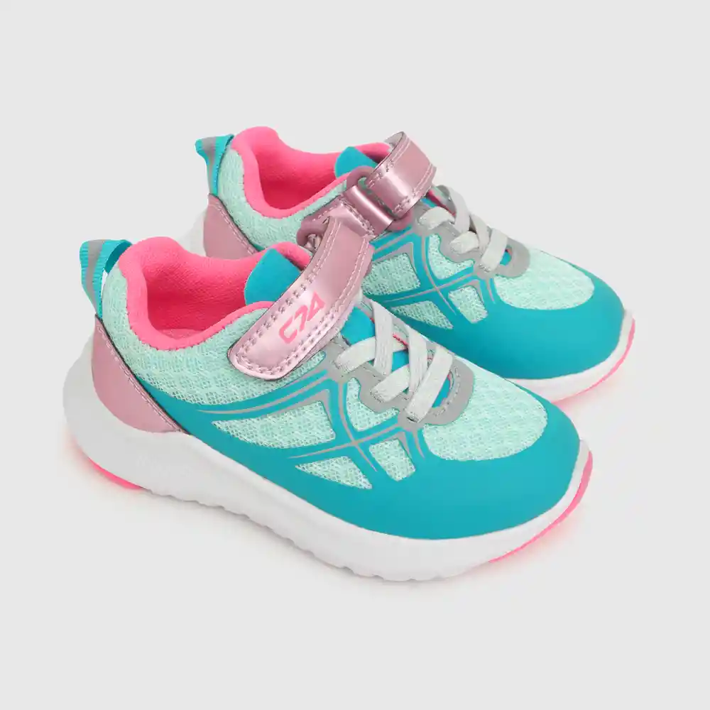 Zapatillas Deportiva Caña Baja Celeste Talla 21