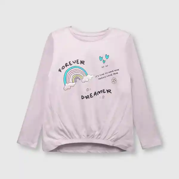 Polera Arcoíris de Niña Lila Talla 8A Colloky