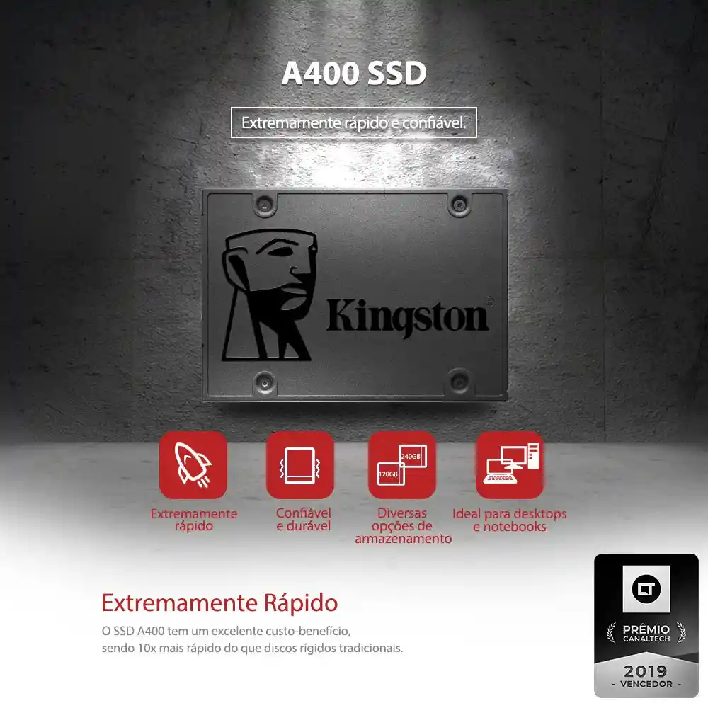 Kingston Unidad Estado Solido Ssd A400 480Gb 10 x 2.5''