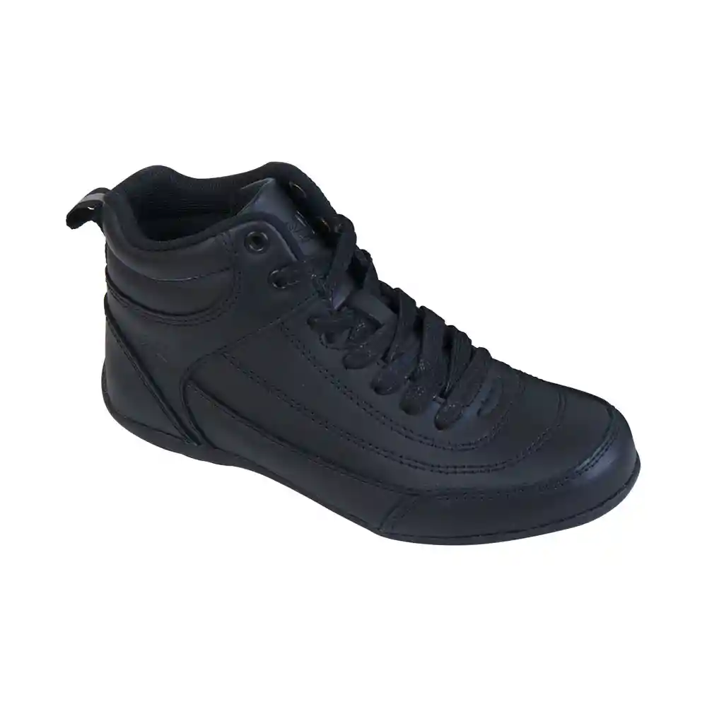 Zapatos Escolar Junior 2 Agujeta Niña Negro Talla 30