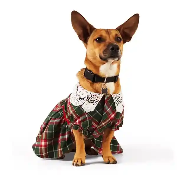 Vestido Cuadros Navideños Extra Grande