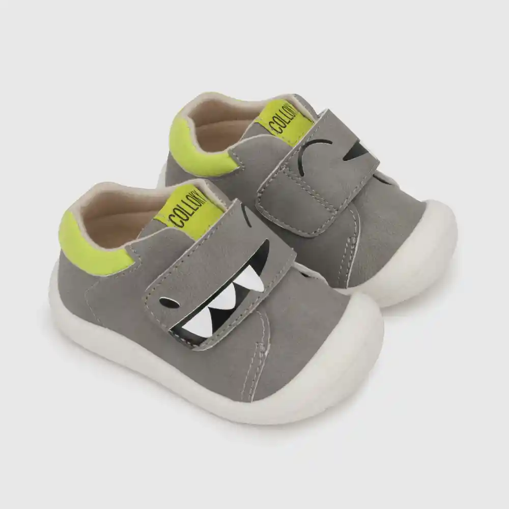 Zapatillas Para Niño Gris Talla 20
