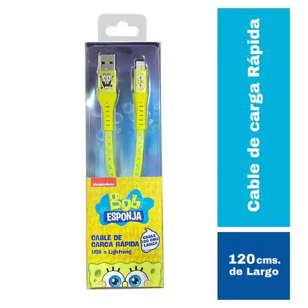 Bob Esponja Cable Celular Usb-Lightning