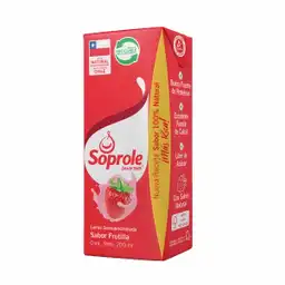 Soprole Leche Semidescremada Sabor Frutilla
