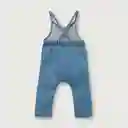 Jardinera Larga Cruzada En Espalda Niño Denim Talla 6 M