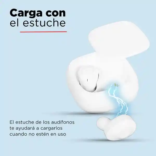 Miniso Audífonos Inalámbricos Tws Con Tapón de Rosca M1 Blanco