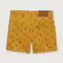 Bermuda Full Print De Piñas Para Niño Mostaza Talla 4a