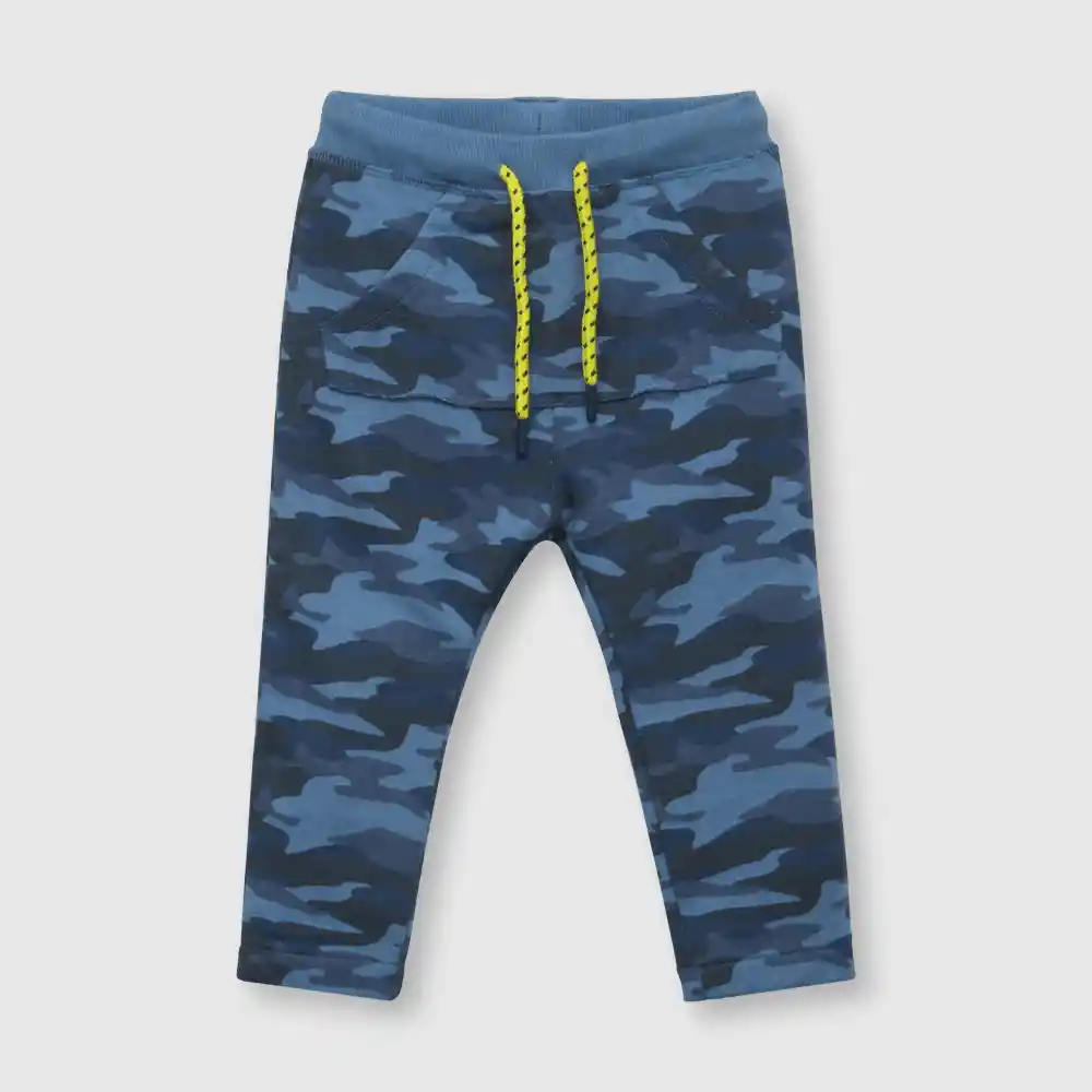 Pantalón Camuflado Para Bebé Niño Azul Talla 18/24m