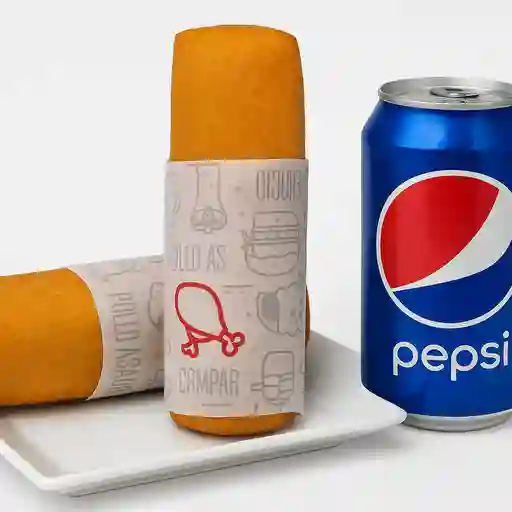 2 Handroll pollo queso cebollin + bebida