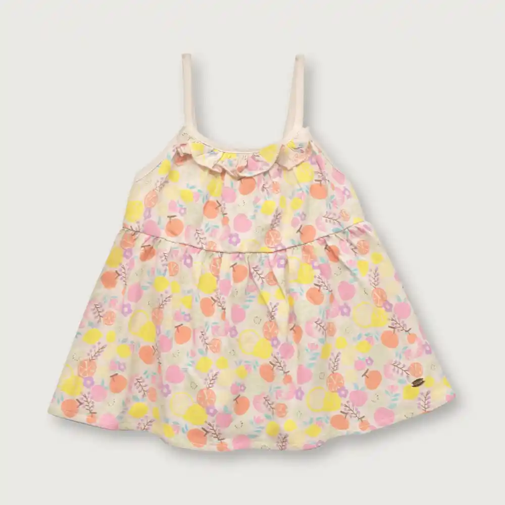 Polera Sin Mangas De Niña Damasco Talla 4 Años