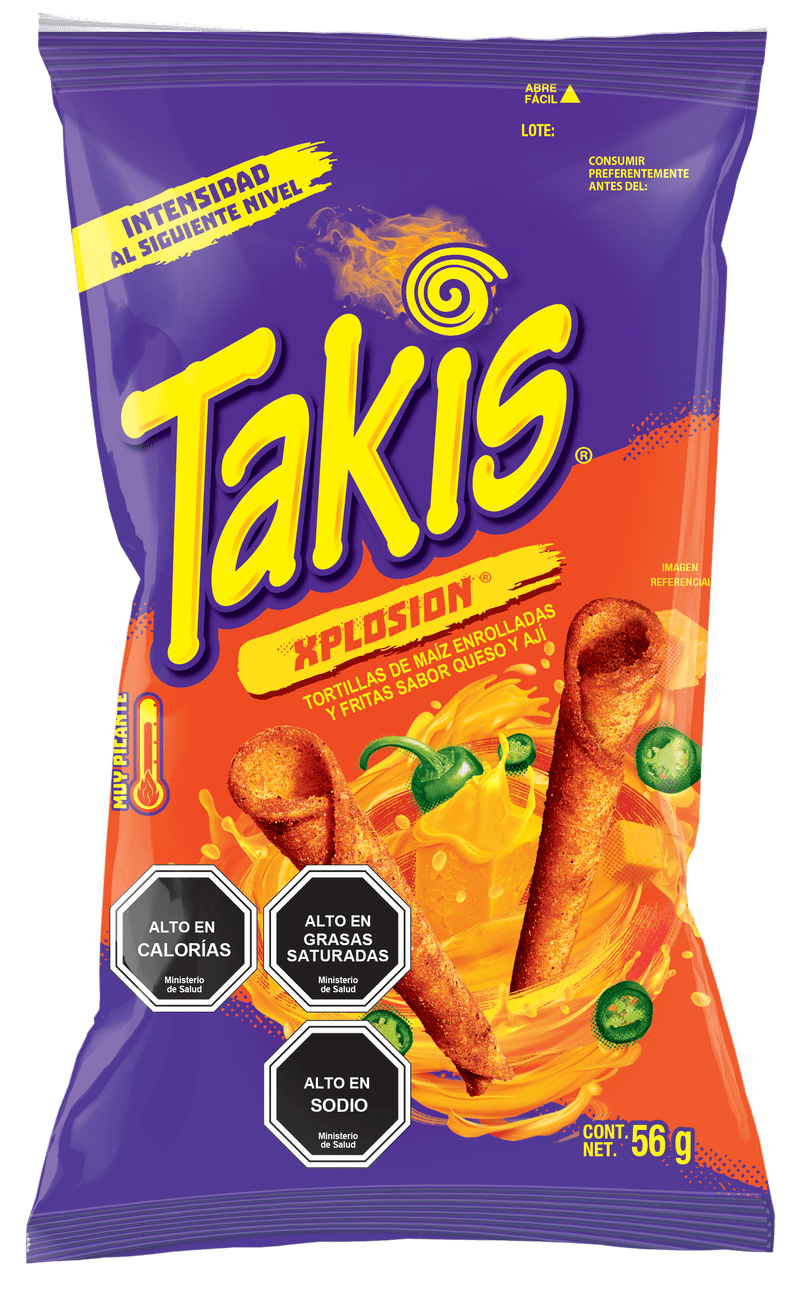 Takis Tortillas de Maíz Enrolladas Xplosion Sabor a Queso y Ají Precio