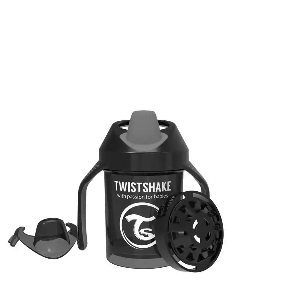 Twistshake Vaso Mini Cup 4+M Negro Capacidad 230 mL