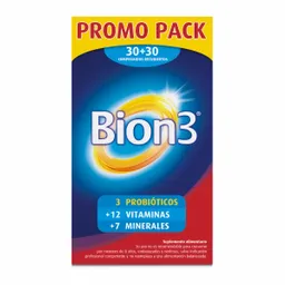Bion 3 Pack Suplemento Alimenticio 30 + 30