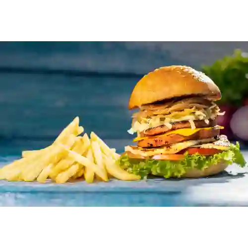 Burger Premium + Papas Fritas