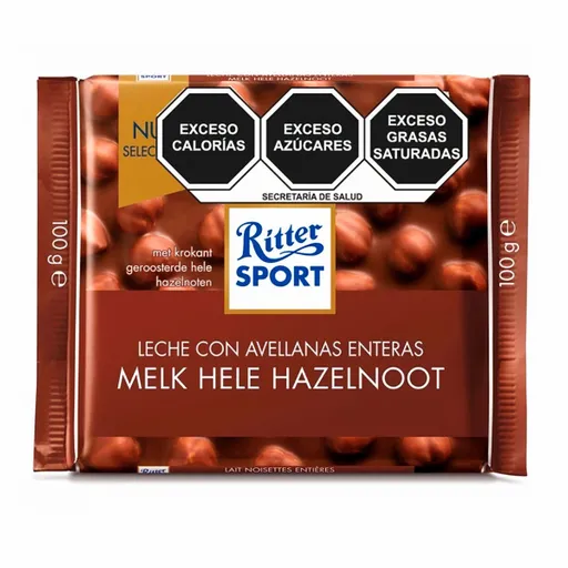 Ritter Sport Chocolate con Leche y Avellanas Enteras
