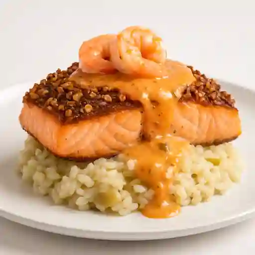 Salmon a la Costra de Nueces