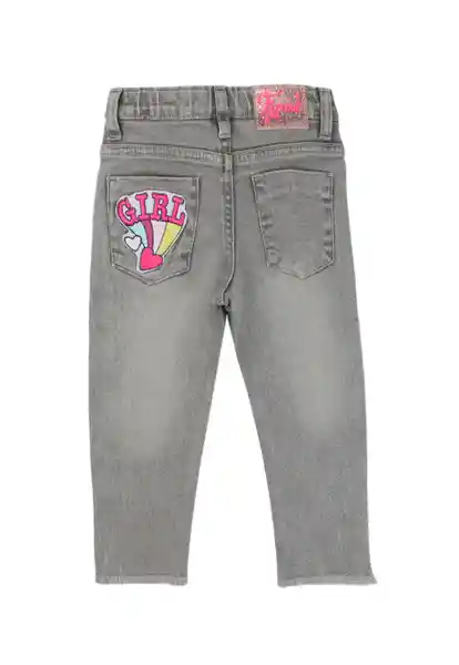 Jean Skinny Cosmic 191 Bebé Niña Gris Talla 18 a 24 Meses Ficcus