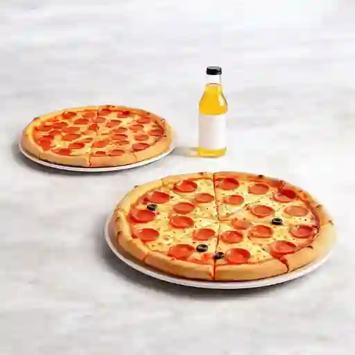 2 Pizzas Familiares Y Bebida de 1.5 L