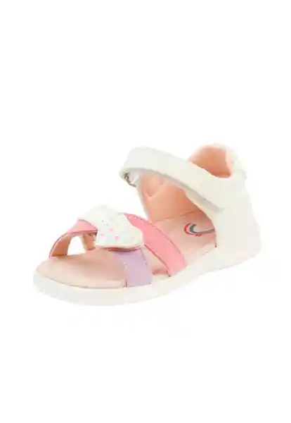 Sandalias Casual Velcro Kids Niña Blanco Talla 28 852