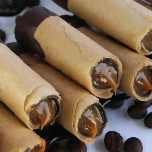 Mini Barquillo Relleno de Manjar 14 Un