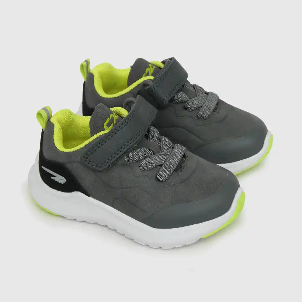 Zapatillas Deportiva Caña Baja Niño Gris Talla 27