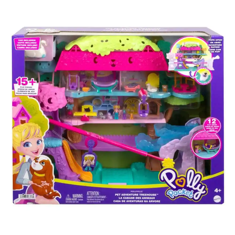 Polly Pocket Juguete Didáctico Pollyville Casa de Aventuras