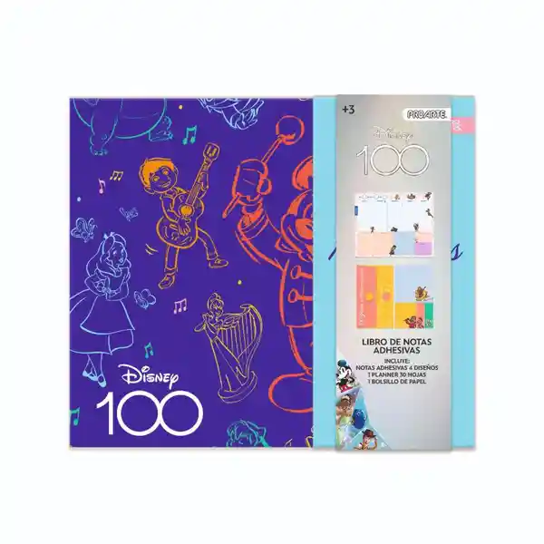 Libro Notas Adhesivas Disney 100