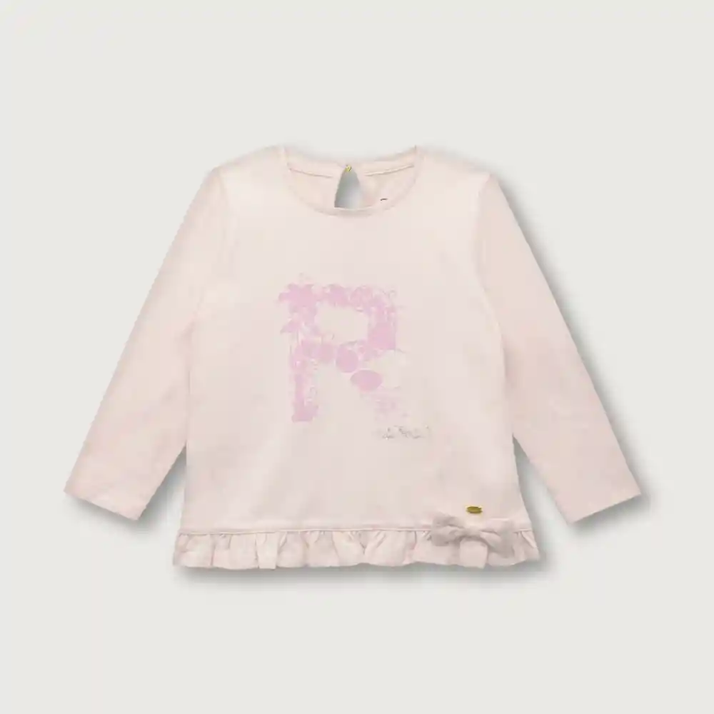 Polera Disney Rapunzel De Niña Rosado Talla 12m