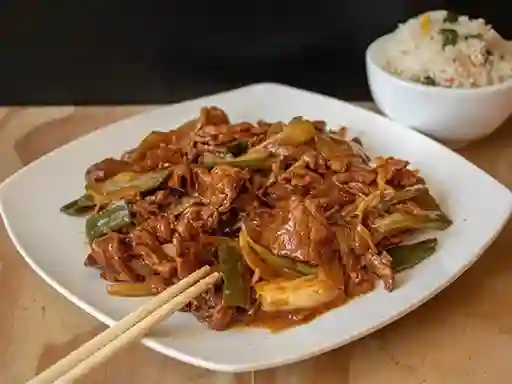 Carne Mongoliana, Arroz Chaufan