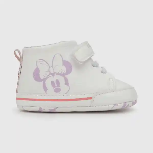 Zapatillas Para Niña Minnie Blanca Talla 17 Colloky