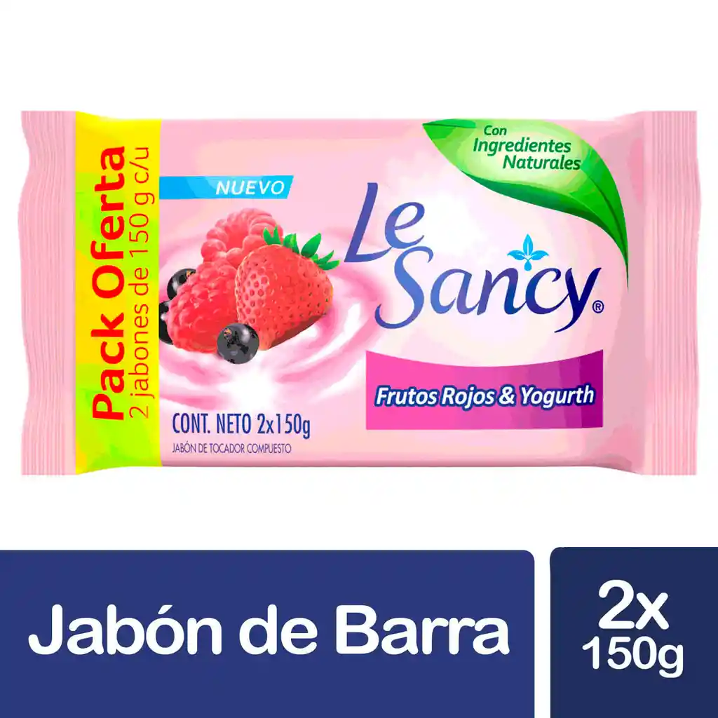 Le Sancy Jabón de Aceite de Almendras y Frutos Rojos & Yogurth