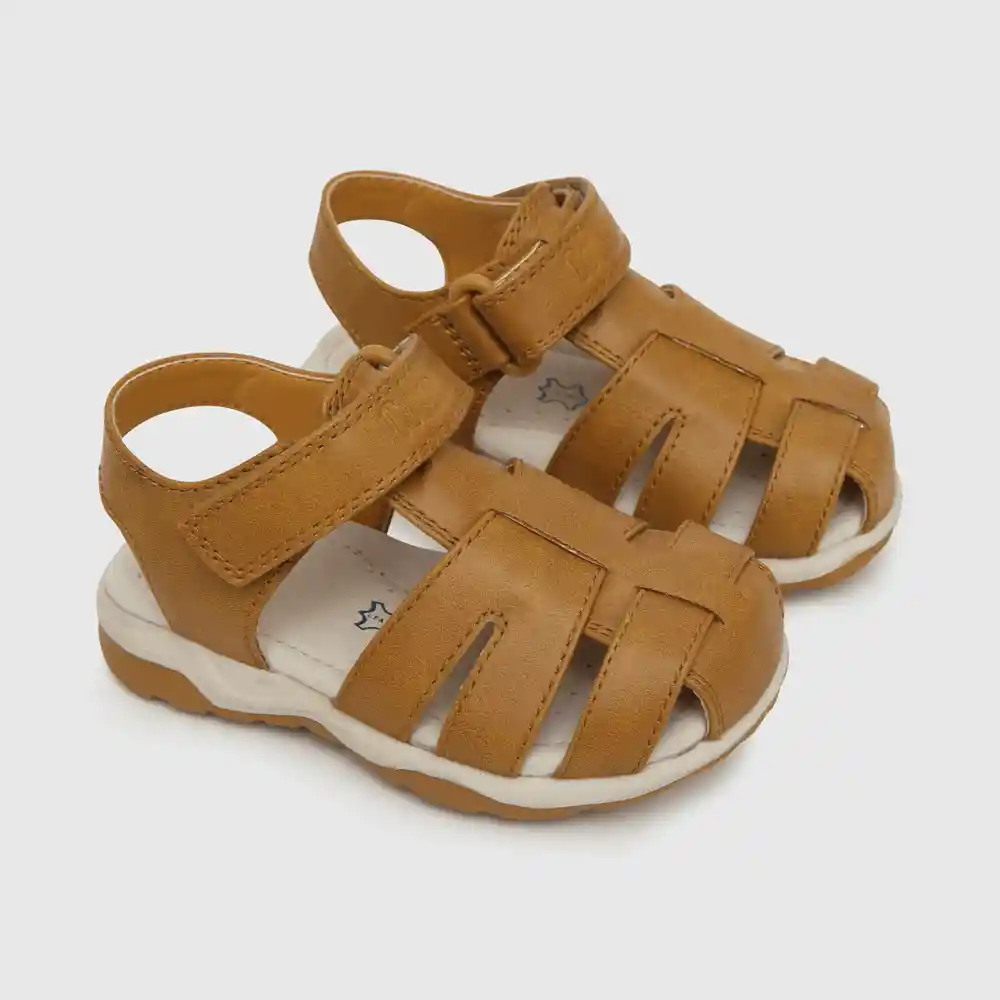 Sandalias De Niño Velcro Franciscana Amarillo Talla 25