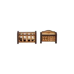 Maqueta Set Mueble Cuna Bebe