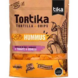 Tika Chips de Tortilla Hummus Sabor Tomate y Cebolla