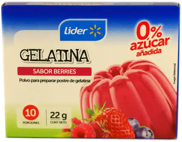 Gelatina Light Berries Líder