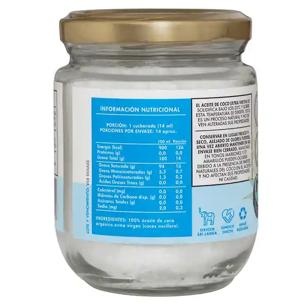 Manare Aceite de Coco Orgánico