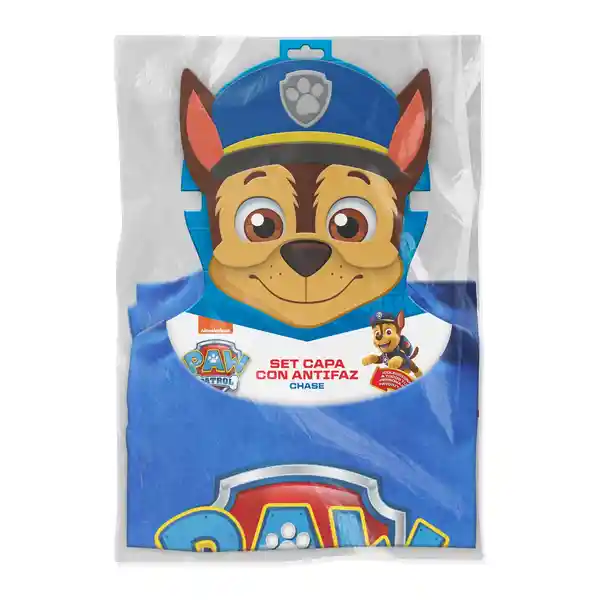 Paw Patrol Set Capa Chase Con Antifaz