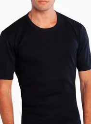 Tais Camiseta Algodón Cuello Polo Manga Corta Negro Talla XL